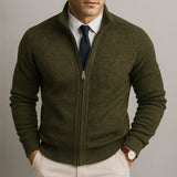 Jake – Cardigan so zipsom z merino vlny