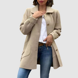 Martina - Klasický oversized kabát s gombíkmi