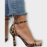 Adéla Elegantné Vysoké Opätky Animalprint Večerné