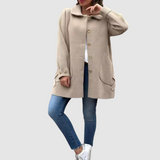 Martina - Klasický oversized kabát s gombíkmi