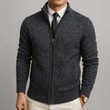 Jake – Cardigan so zipsom z merino vlny