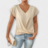 Eloise - Top s V-výstrihom a detailom uzla