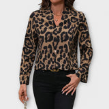 Ležérna blúzka s leopardím vzorom