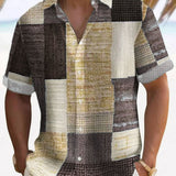 Marek – Ľahké Patchwork Pánske Krátke Rukávy