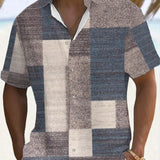 Marek – Ľahké Patchwork Pánske Krátke Rukávy