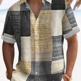 Marek – Ľahké Patchwork Pánske Krátke Rukávy
