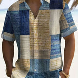 Marek – Ľahké Patchwork Pánske Krátke Rukávy