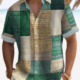 Marek – Ľahké Patchwork Pánske Krátke Rukávy