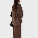 Jacqueline  ｜ Ležérny top s V-výstrihom a nohavicový set