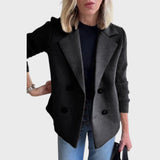 Emma - Elegantný blazer s pletenými rukávmi